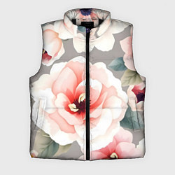 Мужской жилет Нежные цветы, цвет: 3D-черный