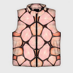 Мужской жилет Розовые пятна жирафа, цвет: 3D-черный