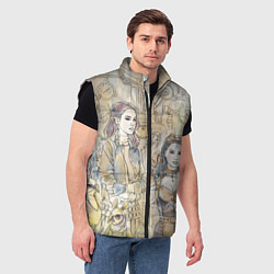 Мужской жилет Девушки стимпанк, цвет: 3D-черный — фото 2
