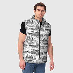 Мужской жилет Питер и корюшка, цвет: 3D-черный — фото 2