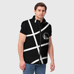 Мужской жилет Голден Стэйт Уорриорз - текстура черного мяча, цвет: 3D-черный — фото 2