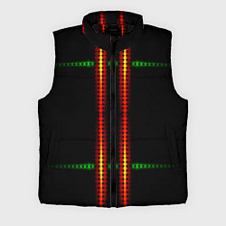 Мужской жилет Neon black green circles, цвет: 3D-черный
