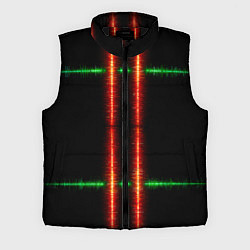 Мужской жилет Color black green red lines, цвет: 3D-черный