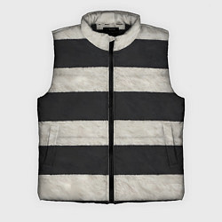 Мужской жилет Текстурные черно-белые полосы, цвет: 3D-черный