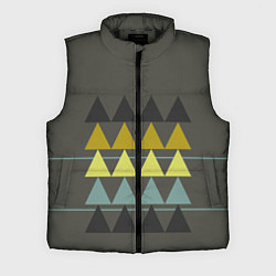 Мужской жилет Абстрактный лес, геометрический с однотоном, цвет: 3D-черный