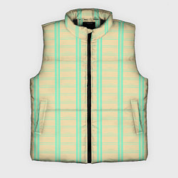 Мужской жилет Color beige cage blue stripes