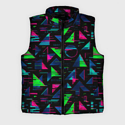 Мужской жилет Геометрия глитч, цвет: 3D-черный