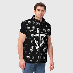 Мужской жилет Doom ведьмак логотипы, цвет: 3D-черный — фото 2