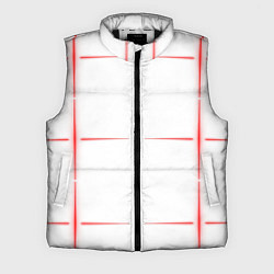 Мужской жилет Color white red stripes, цвет: 3D-черный