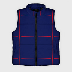 Мужской жилет Color blue red stripes, цвет: 3D-черный