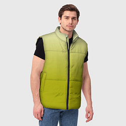 Мужской жилет Градиент лаймовый, цвет: 3D-черный — фото 2
