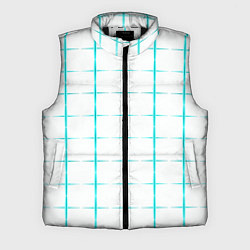 Мужской жилет Color white light blue crosses