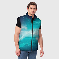 Мужской жилет Галактическое сияние небес, цвет: 3D-черный — фото 2