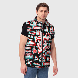 Мужской жилет Doom x fortnite glitch, цвет: 3D-черный — фото 2