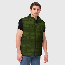 Мужской жилет Кирпичная стена, цвет: 3D-черный — фото 2
