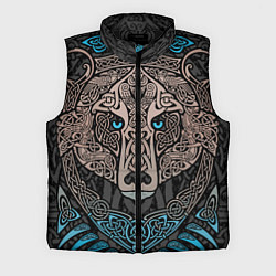 Мужской жилет Медведь в виде древнего орнамента символов, цвет: 3D-черный