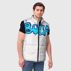 Мужской жилет Вода мерч логотип надпись, цвет: 3D-черный — фото 2