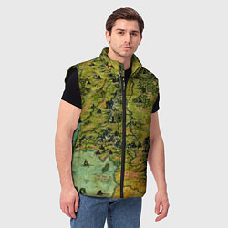 Мужской жилет Властелин колец карта цветная, цвет: 3D-черный — фото 2