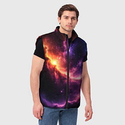 Мужской жилет Фантастические космические туманы, цвет: 3D-черный — фото 2