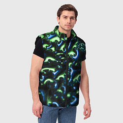 Мужской жилет Абстракция капли воды, цвет: 3D-черный — фото 2