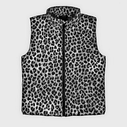 Мужской жилет Леопардовый серый с чёрными пятнами, цвет: 3D-черный