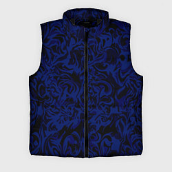 Мужской жилет Абстрактный тёмный чёрно-синий, цвет: 3D-черный
