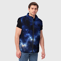 Мужской жилет Грозовая абстракция чёрно-синий, цвет: 3D-черный — фото 2