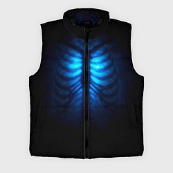 Мужской жилет Душа синяя - позвоночник и рёбра просвечиваются, цвет: 3D-черный
