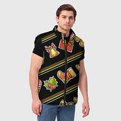 Мужской жилет Рождественский дух, цвет: 3D-черный — фото 2