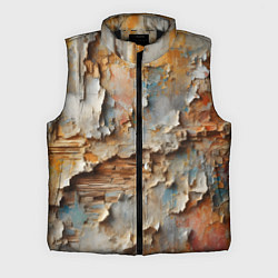 Мужской жилет Старая штукатурка на стене - абстракция, цвет: 3D-черный