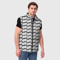 Мужской жилет Символы валькнут как защитная кольчуга, цвет: 3D-черный — фото 2