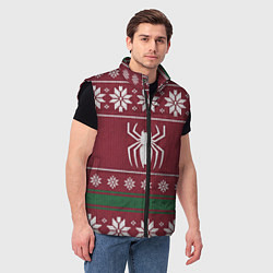 Мужской жилет Рождественский свитер Человека паука, цвет: 3D-черный — фото 2