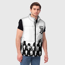 Мужской жилет Ювентус краски люди, цвет: 3D-черный — фото 2