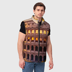 Мужской жилет Колизей в лучах заката, цвет: 3D-черный — фото 2
