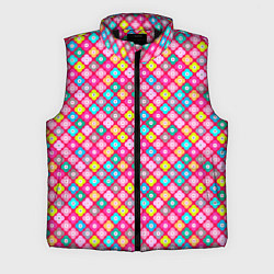 Мужской жилет Разноцветный цветочный узор ретро, цвет: 3D-черный