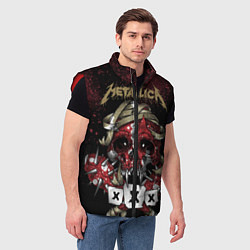 Мужской жилет Metallica: XXX, цвет: 3D-красный — фото 2