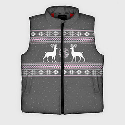 Мужской жилет Узор с оленями, цвет: 3D-красный
