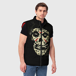 Мужской жилет Misfits: Death Face, цвет: 3D-красный — фото 2