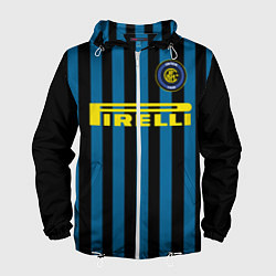 Ветровка с капюшоном мужская Inter FC: Pirelli, цвет: 3D-белый
