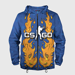 Ветровка с капюшоном мужская CS:GO Fire Elemental, цвет: 3D-черный