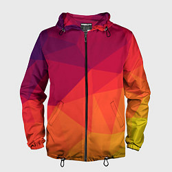 Ветровка с капюшоном мужская Background geometric, цвет: 3D-черный