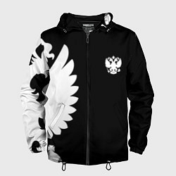 Ветровка с капюшоном мужская Russia - Black collection, цвет: 3D-черный