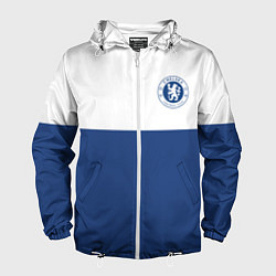 Ветровка с капюшоном мужская Chelsea FC: Light Blue, цвет: 3D-белый
