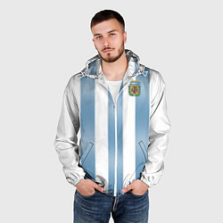 Ветровка с капюшоном мужская Сборная Аргентины: ЧМ-2018, цвет: 3D-белый — фото 2