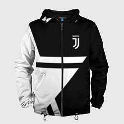 Ветровка с капюшоном мужская FC Juventus: Star, цвет: 3D-черный