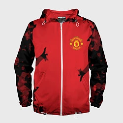 Ветровка с капюшоном мужская FC Manchester United: Red Original, цвет: 3D-белый
