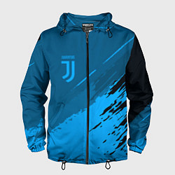 Ветровка с капюшоном мужская FC Juventus: Blue Original, цвет: 3D-черный