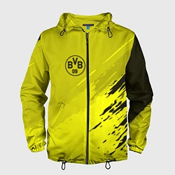 Ветровка с капюшоном мужская FC Borussia: Yellow Original, цвет: 3D-черный