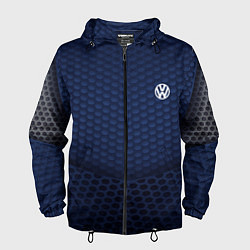 Ветровка с капюшоном мужская Volkswagen: Sport Motors, цвет: 3D-черный