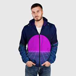 Ветровка с капюшоном мужская Digital Sunrise, цвет: 3D-черный — фото 2